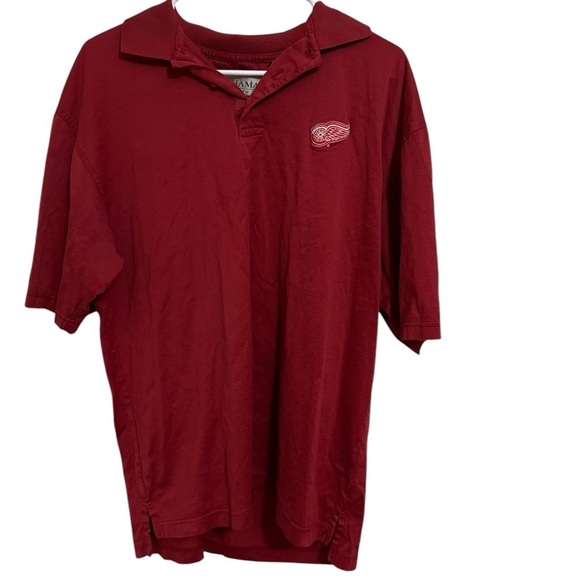 Tehama Detroit Red Wings Polo Shirt Red Medium - Picture 1 of 5
